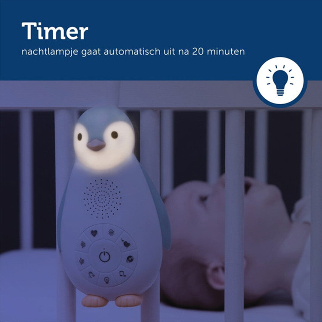 Zazu 3-in-1 muziekdoosje en nachtlampje zoe - grijs