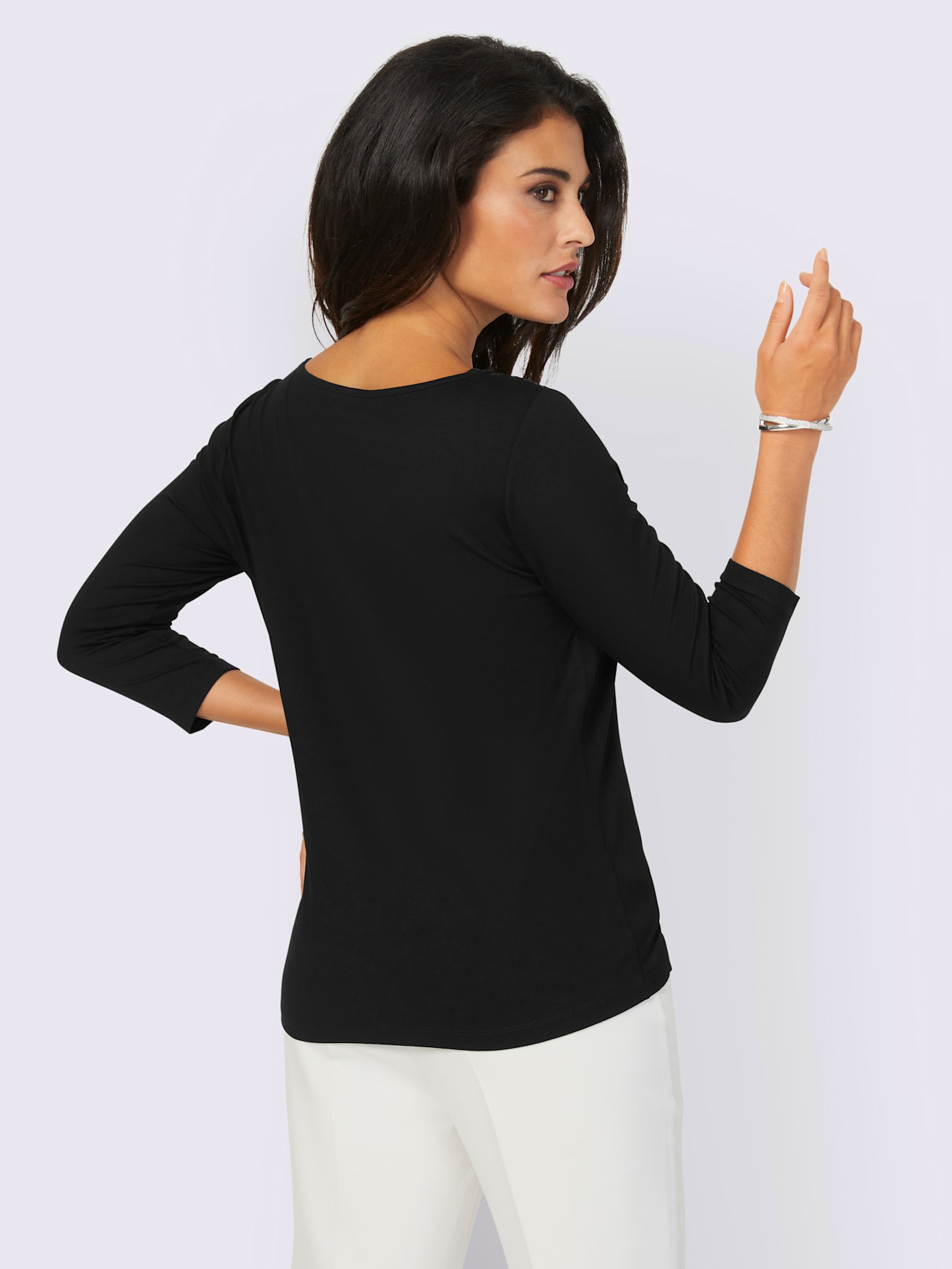 T-shirt superbe empiècement en dentelle
