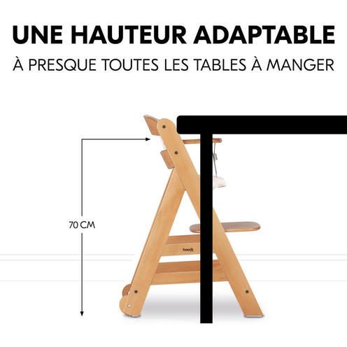 Chaise haute Beta+ avec accessoires - Bois - HAUCK