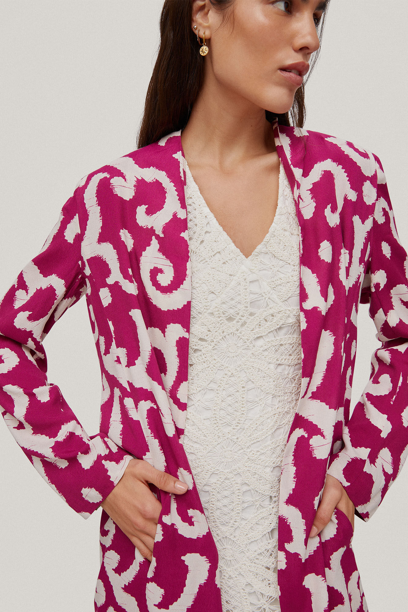 Quimono estampado - Roxo