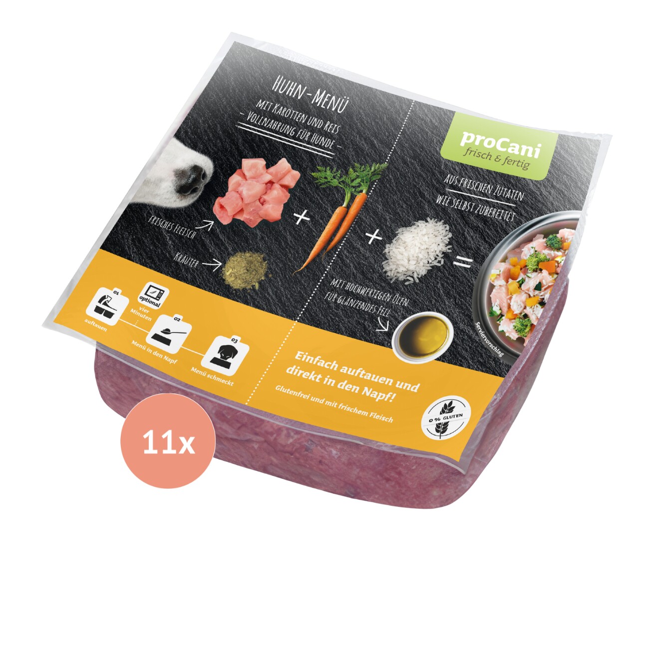 ProCani Menü Geflügelpaket 22x500 g