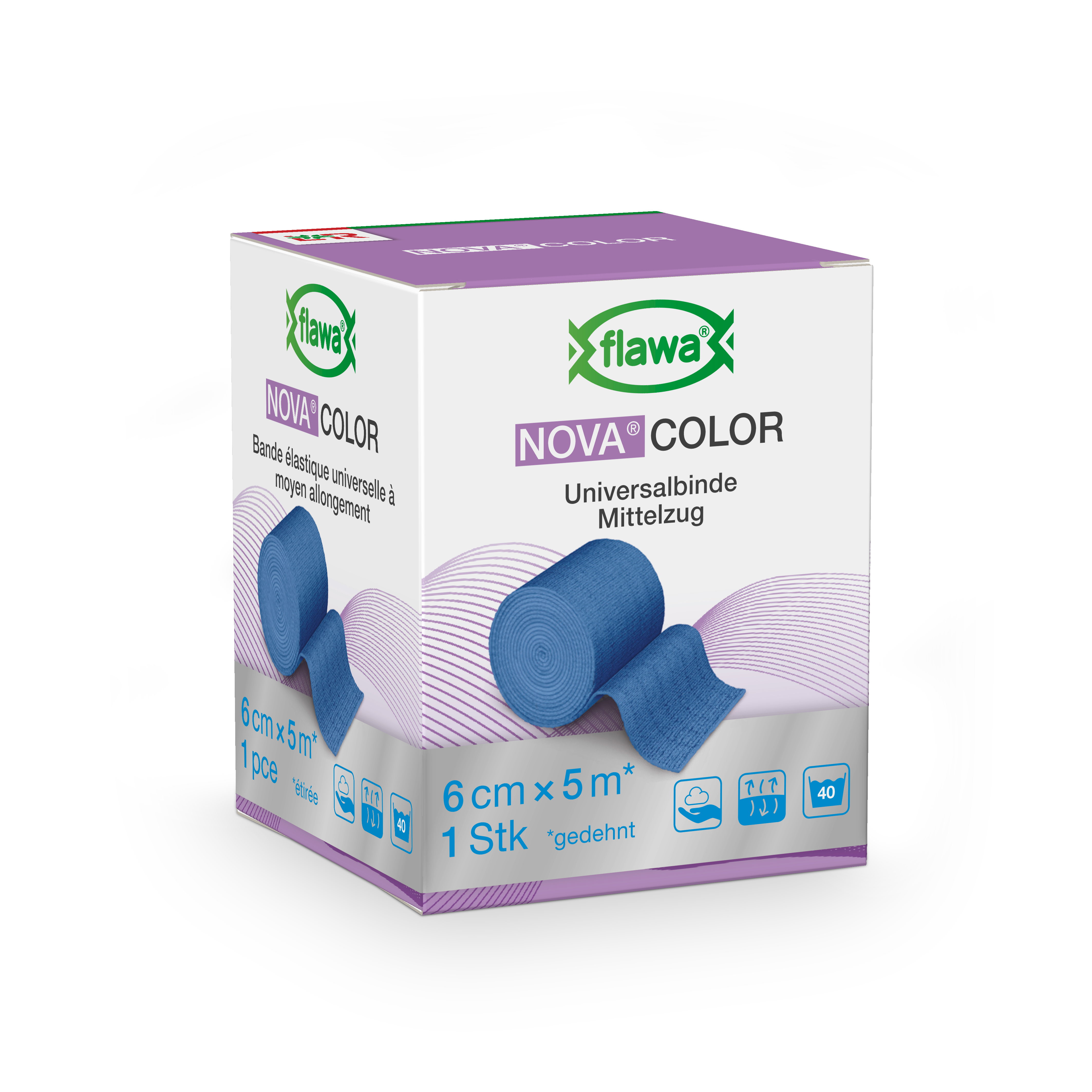 FLAWA Idealbinde 6cmx5m blau 1 Stk