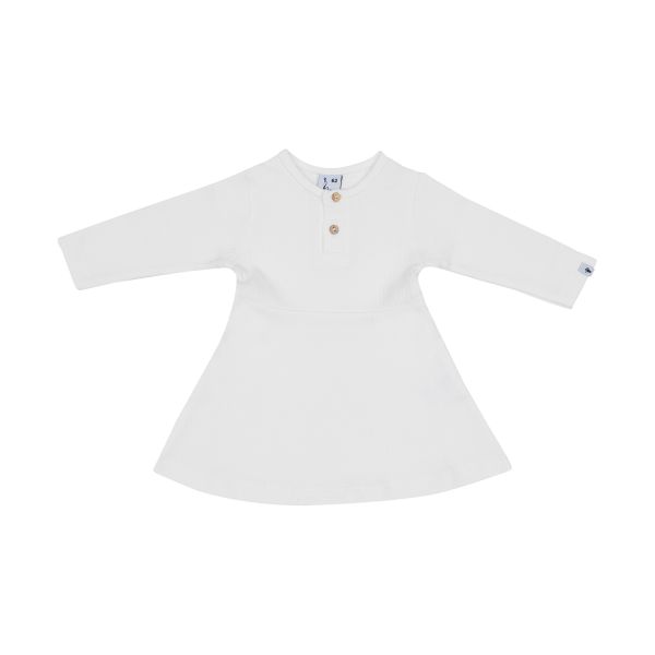 Klein Baby Jurk Rib - Maat 50 - Natural White
