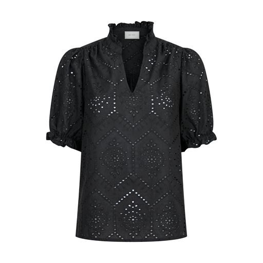 Neo Noir Odesa Embroidery Bluse, Black, 40