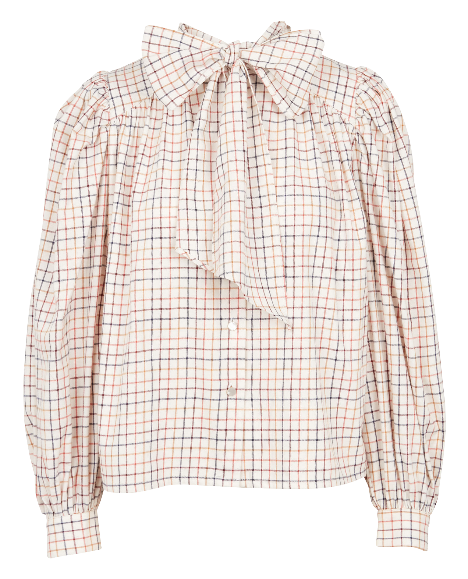 PIA - Chemise col mao en coton | Multicolore