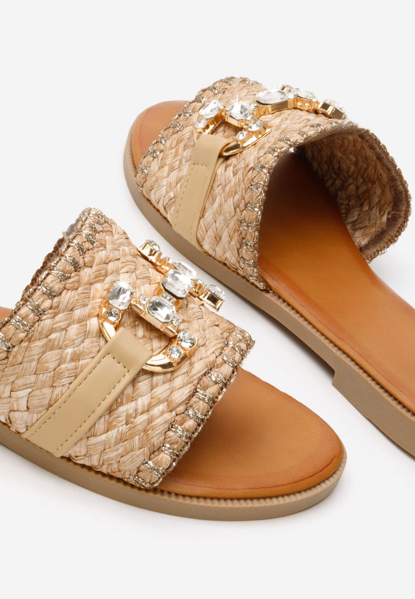 Mules plates femme beige Elysha