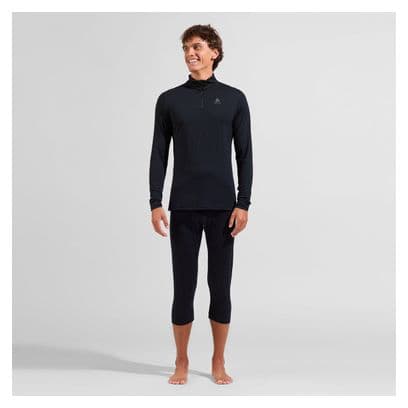 Base Layer Odlo 1/2 Zip Merino 200 Noir