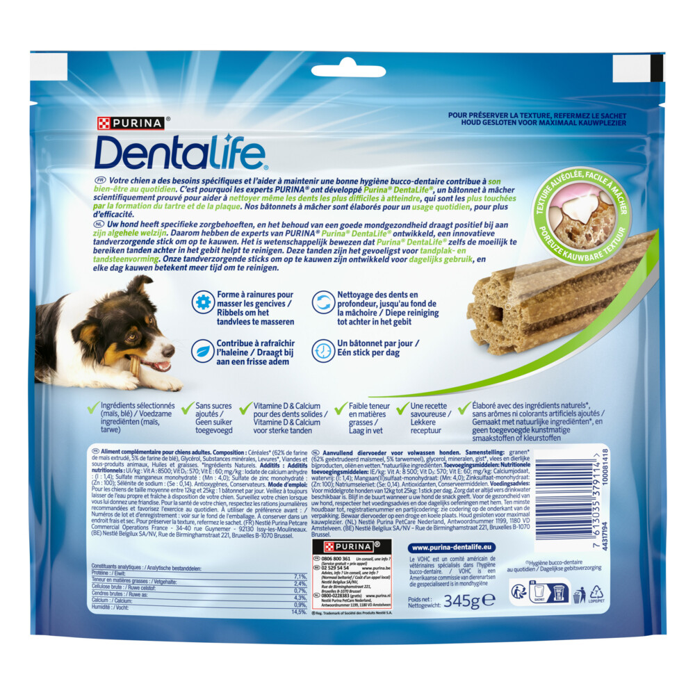 DentaLife Kauwstaaf Medium 12 - 25 kg15 stuks