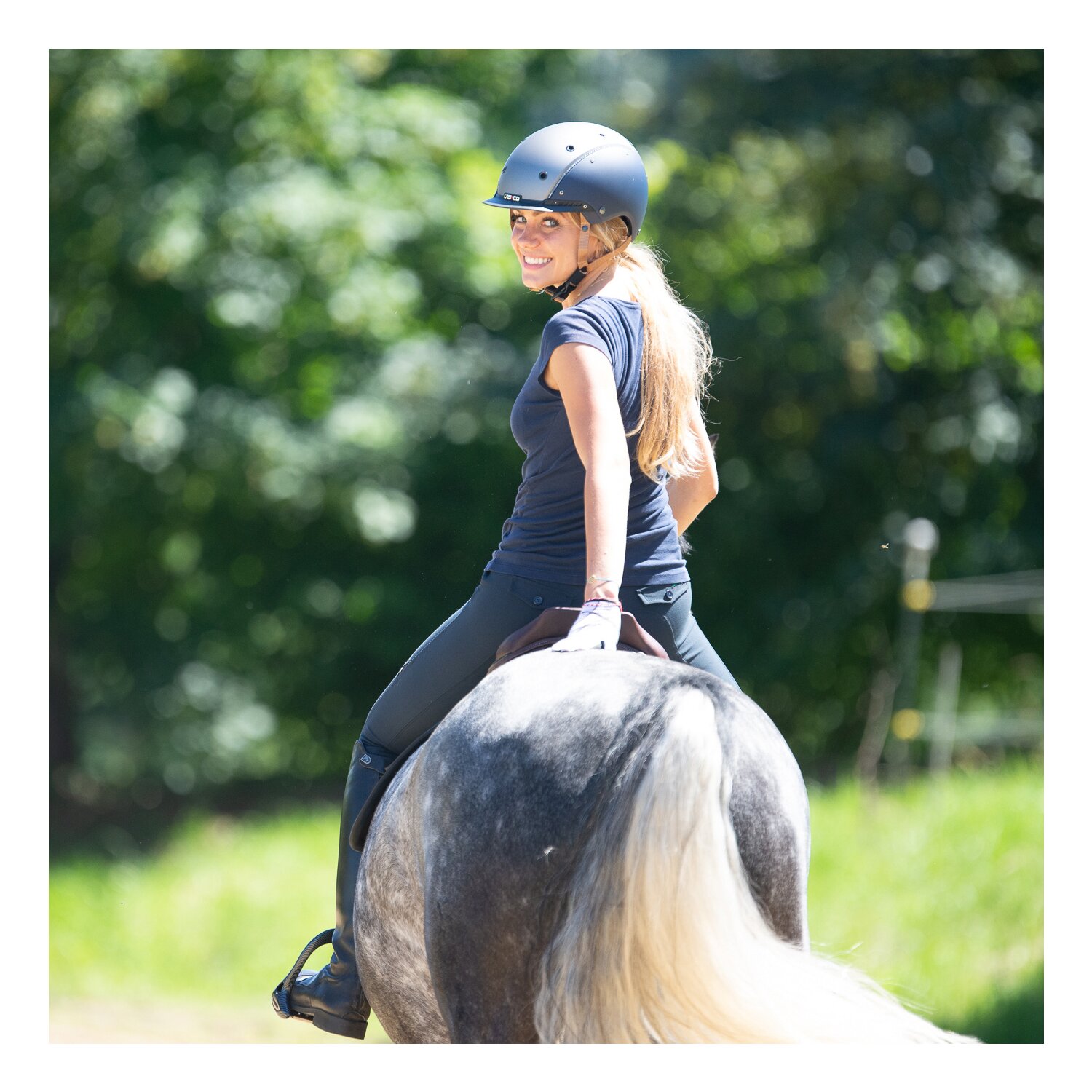CASCO Reithelm Champ-3  - blau/anthrazit