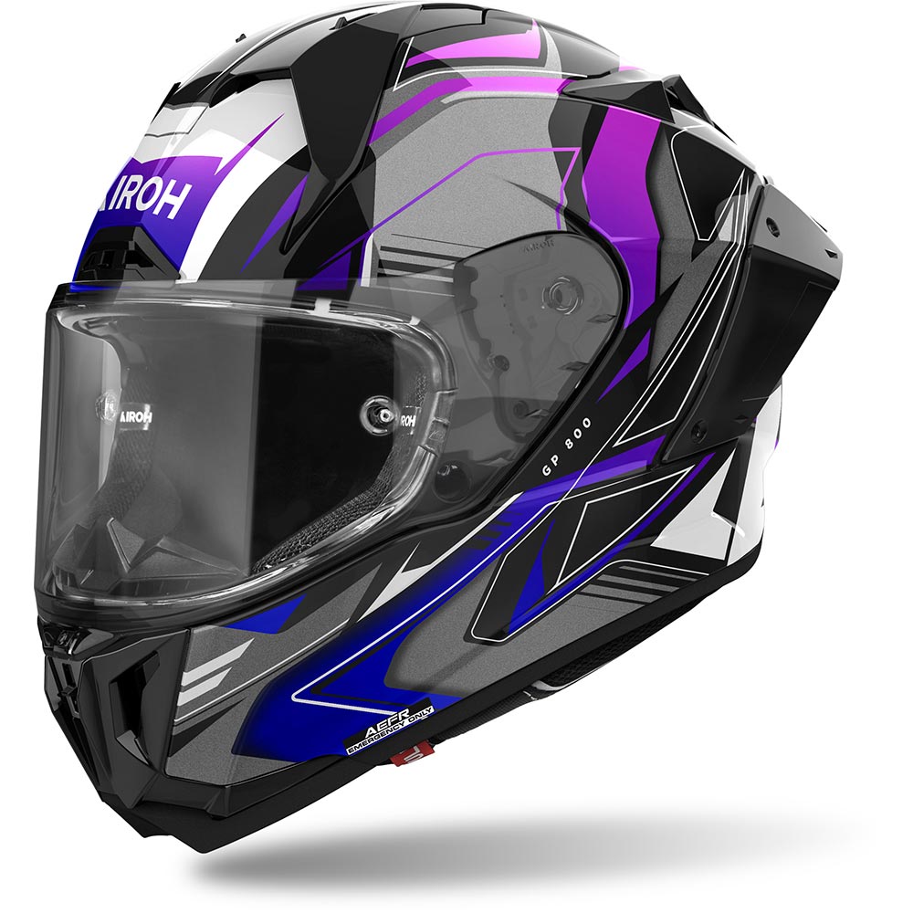 Airoh - Casque GP 800 Must Bleu / Violet / Gris / Noir / Brillant
