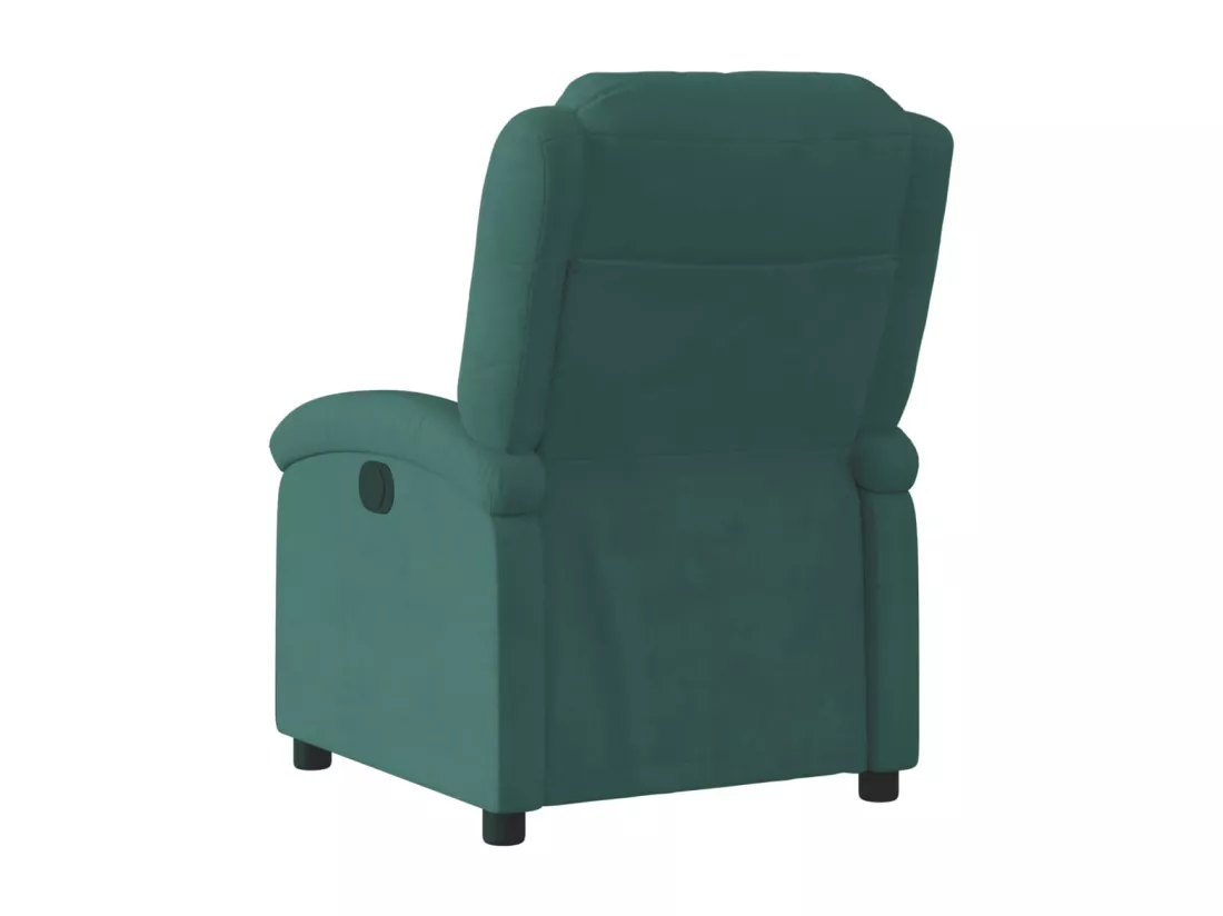 Fauteuil inclinable électrique vert foncé velours