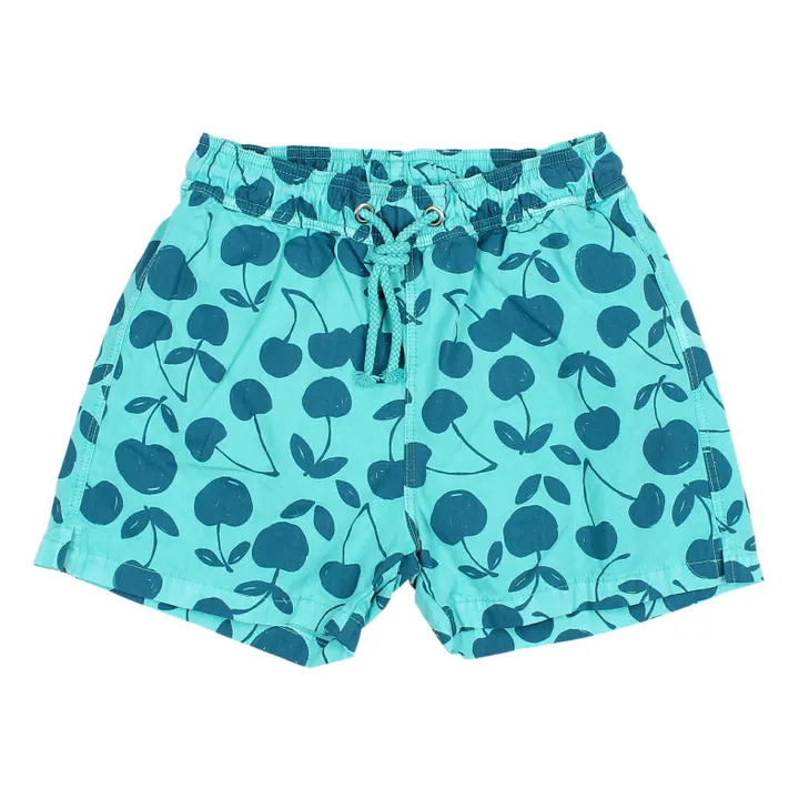 Búho Short de Bain Cerises | Bleu Vert