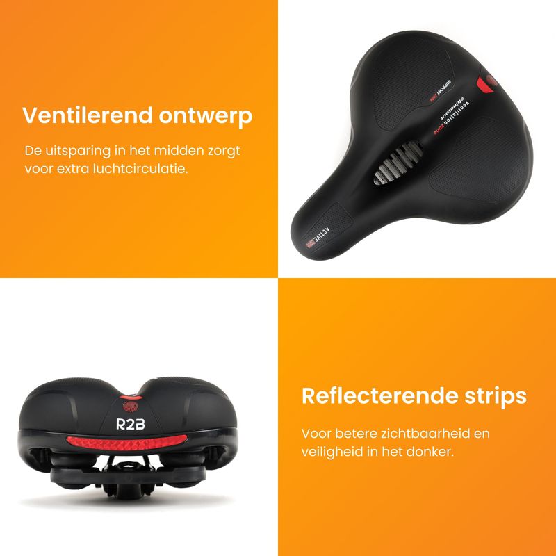 R2B Inc. Zadelhoes - Waterdicht - Fietszadel - Zwart