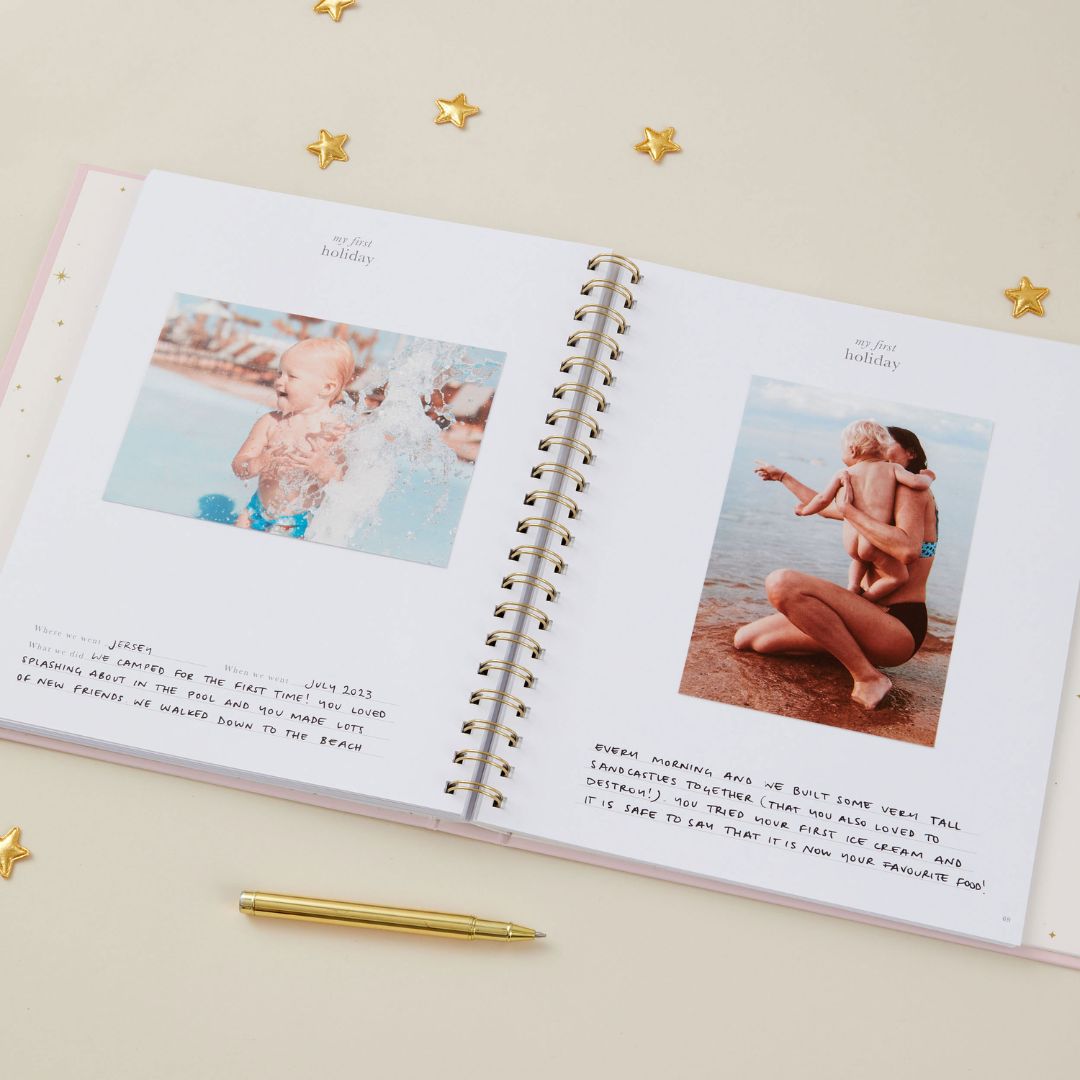 Blush and gold invulboek my baby book - blush