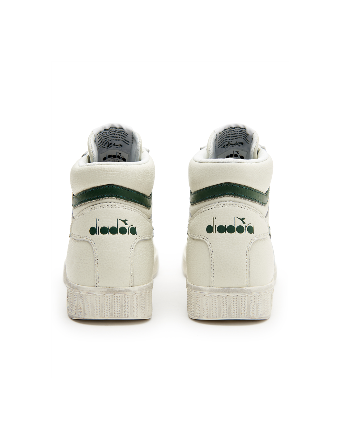 diadora Sneakers montantes mixte game l hi waxed cuir blanc/vert