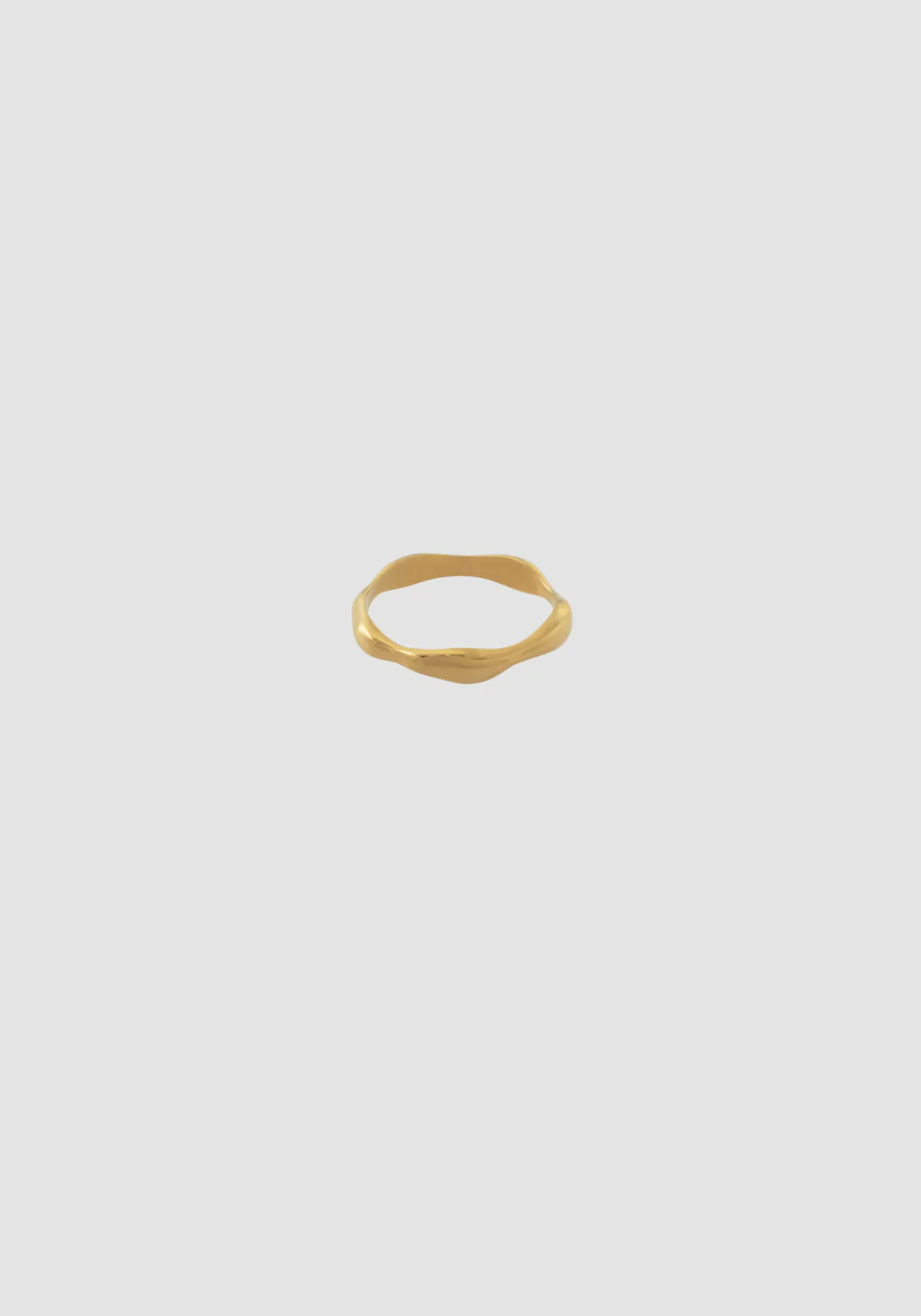 lessolides Fingerring Big Wavy Ring Gold
