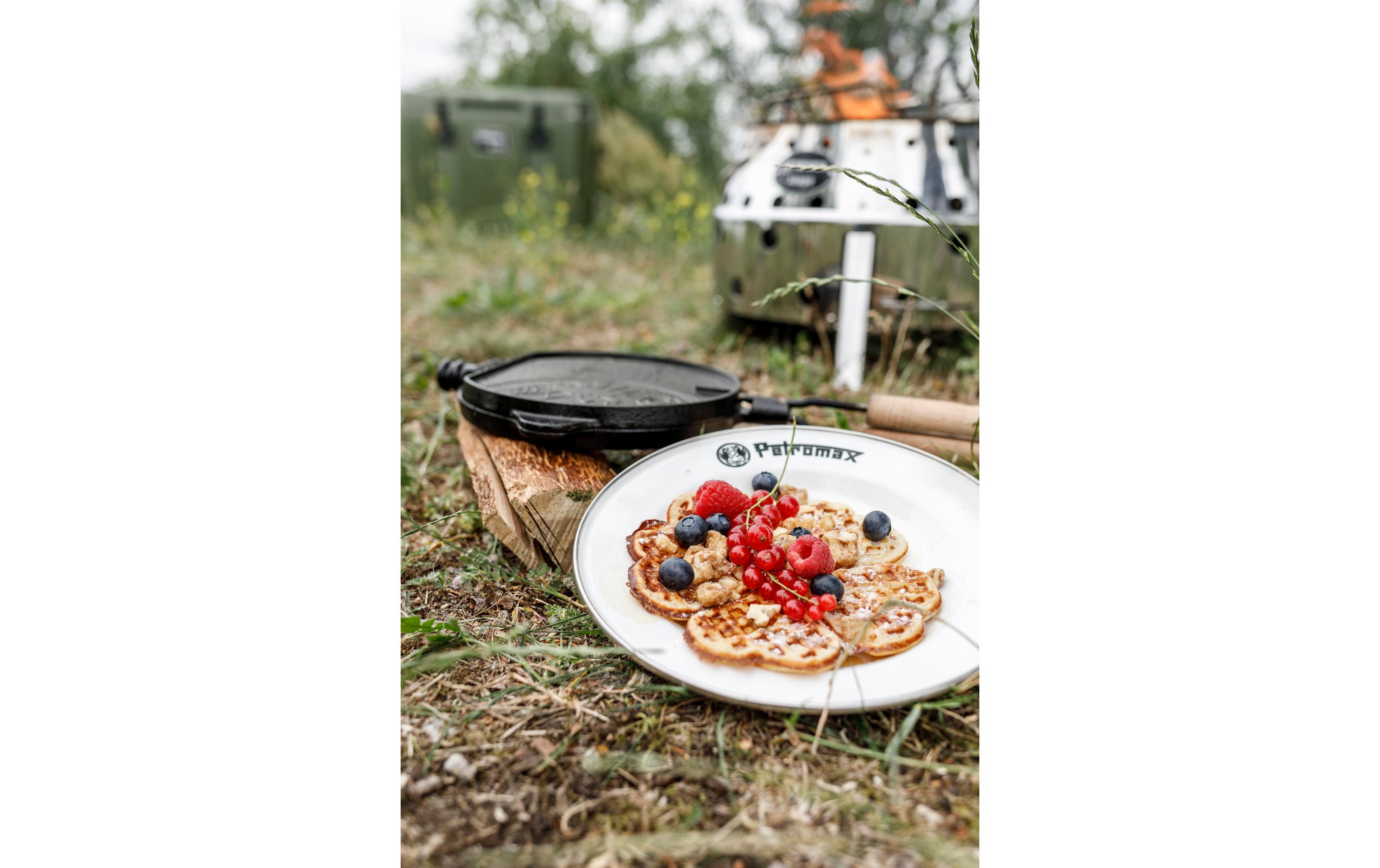Outdoor-Teller Emaille 2-er Set, WeissCamping-Teller