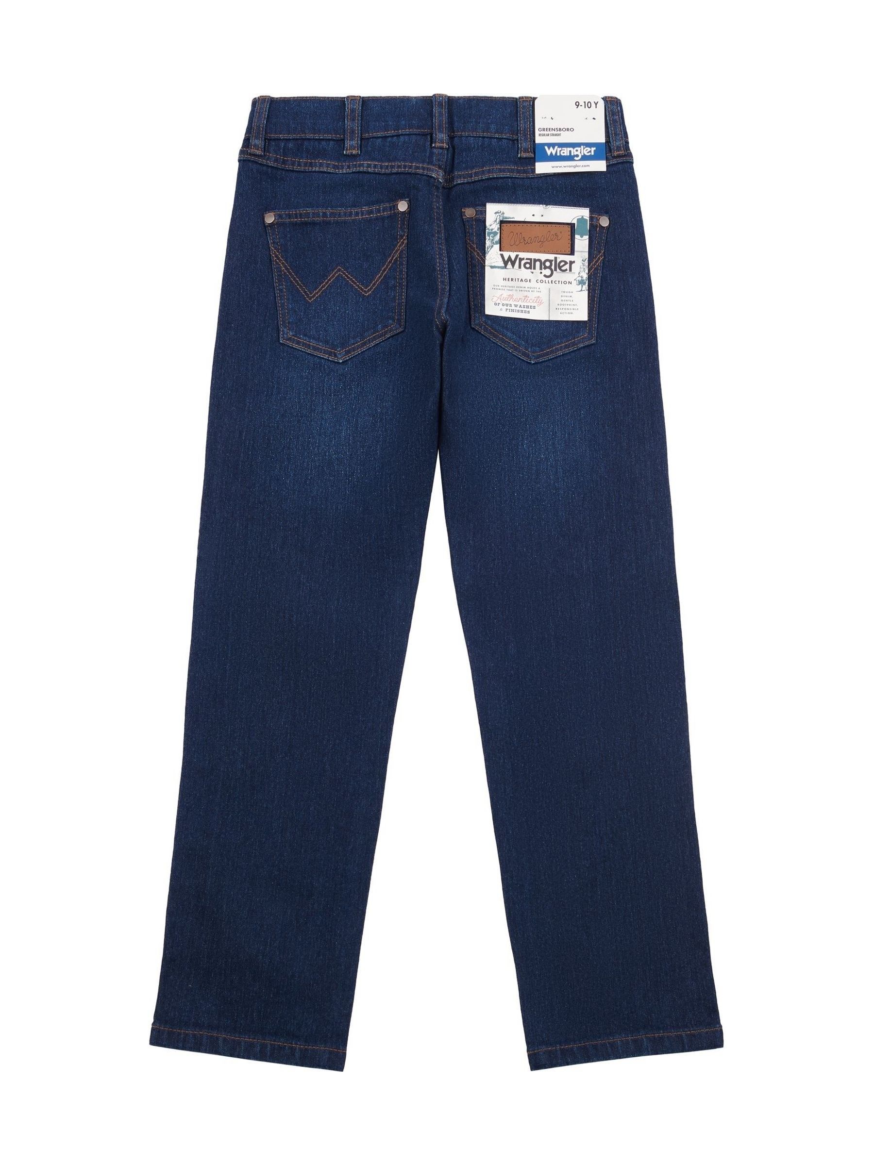 Blauw - Wrangler Boys Greensboro Regular Jeans met rechte pasvorm