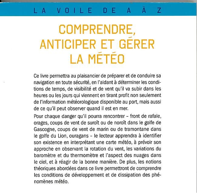 VAGNON - COMPRENDRE ANTICIPER ET GERER LA METEO