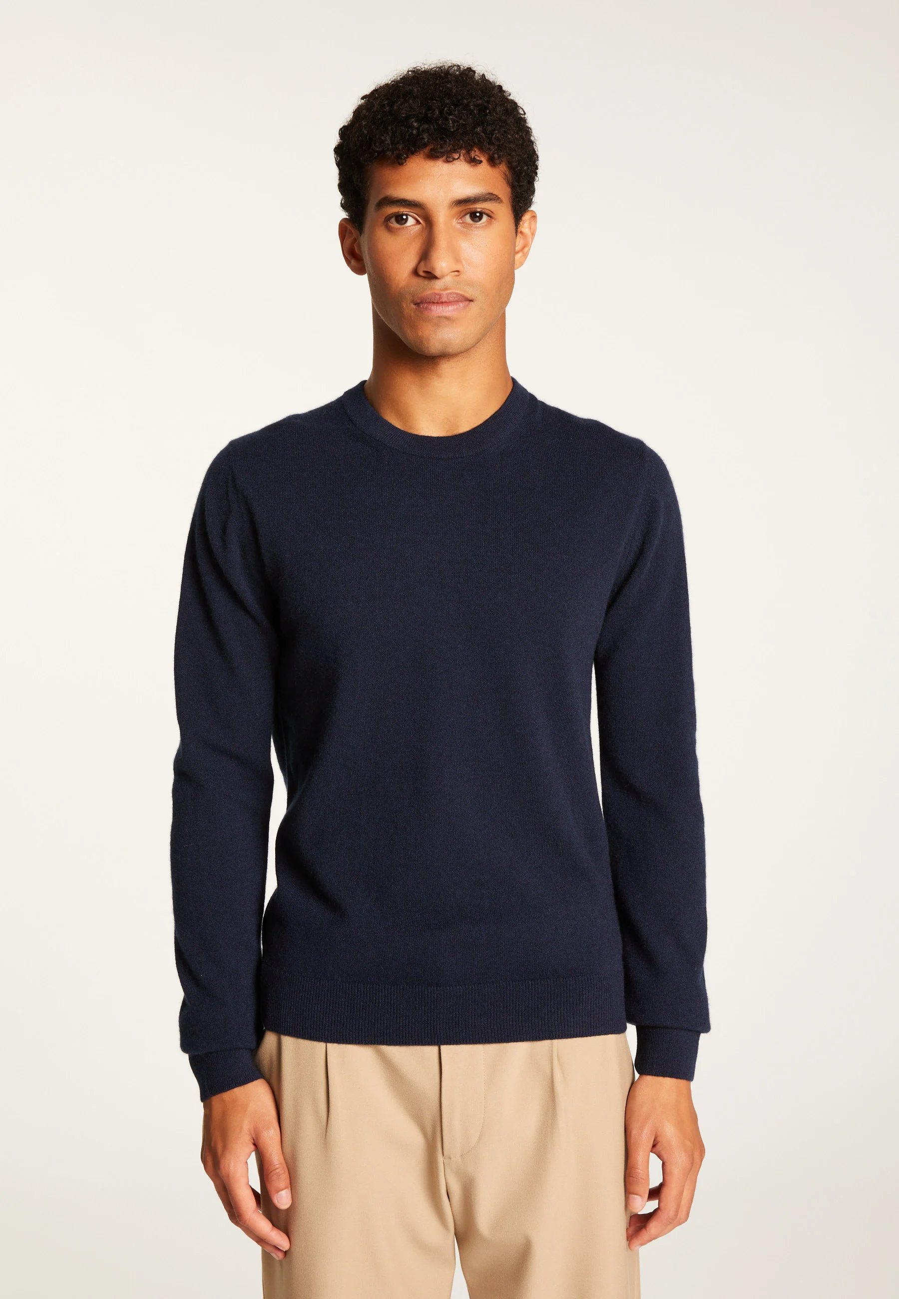 EVAINAH24 - Pull col rond en cachemire | Bleu