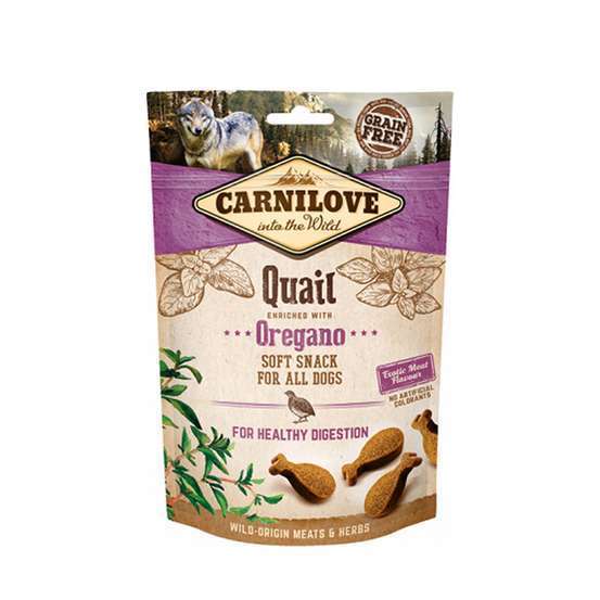 Friandises semi-humide caille & origan pour Chien 200g
