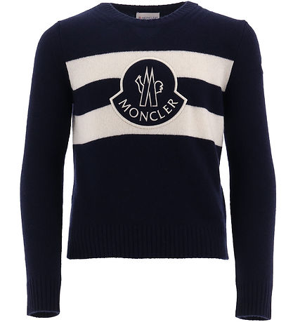 Moncler Bluse - Uld - Navy m. Hvid