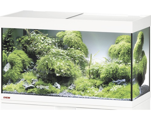 EHEIM Vivaline 126 aquarium met LED-verlichting, verwarming, filter, zonder kast, wit