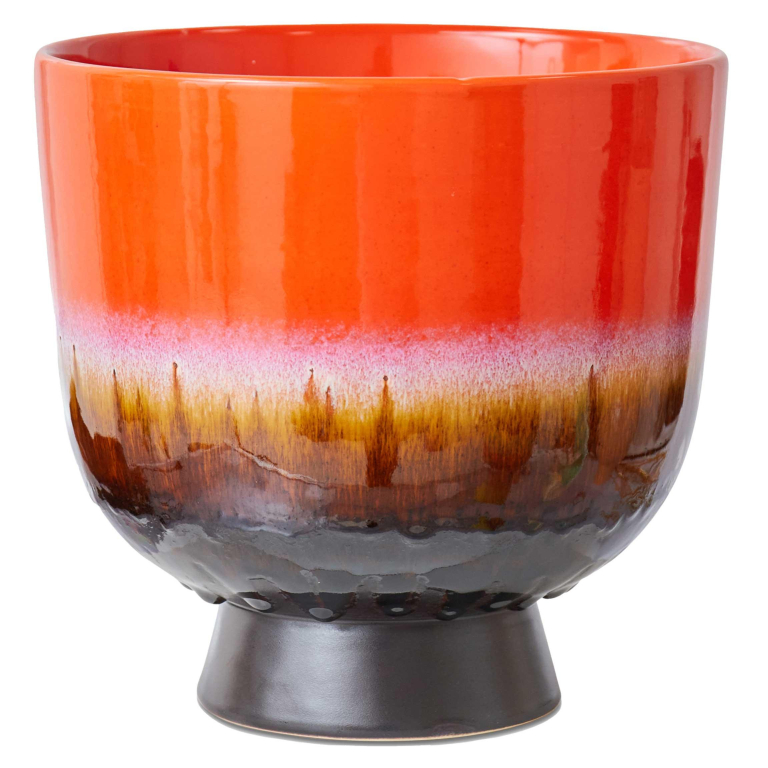 HKliving 70's Ceramic Retro bloempot Cherry Red