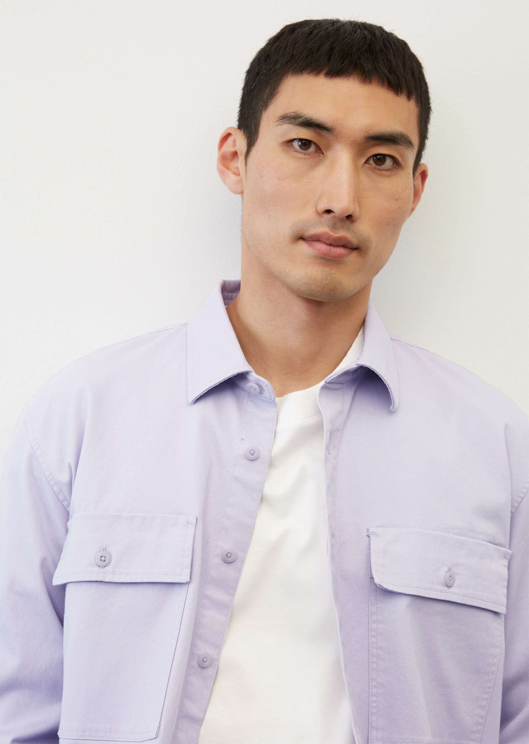Twill-Overshirt aus hochwertigem Bio-Baumwolle-Mix