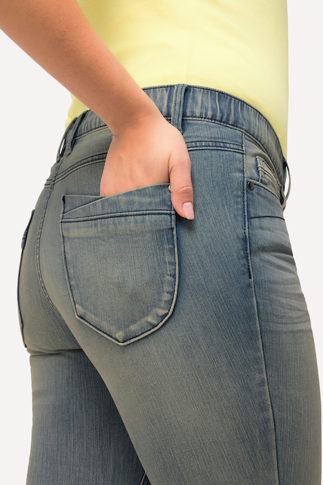Jeans Sarah, Fransensaum, schmales Bein, 5-Pocket-Schnitt