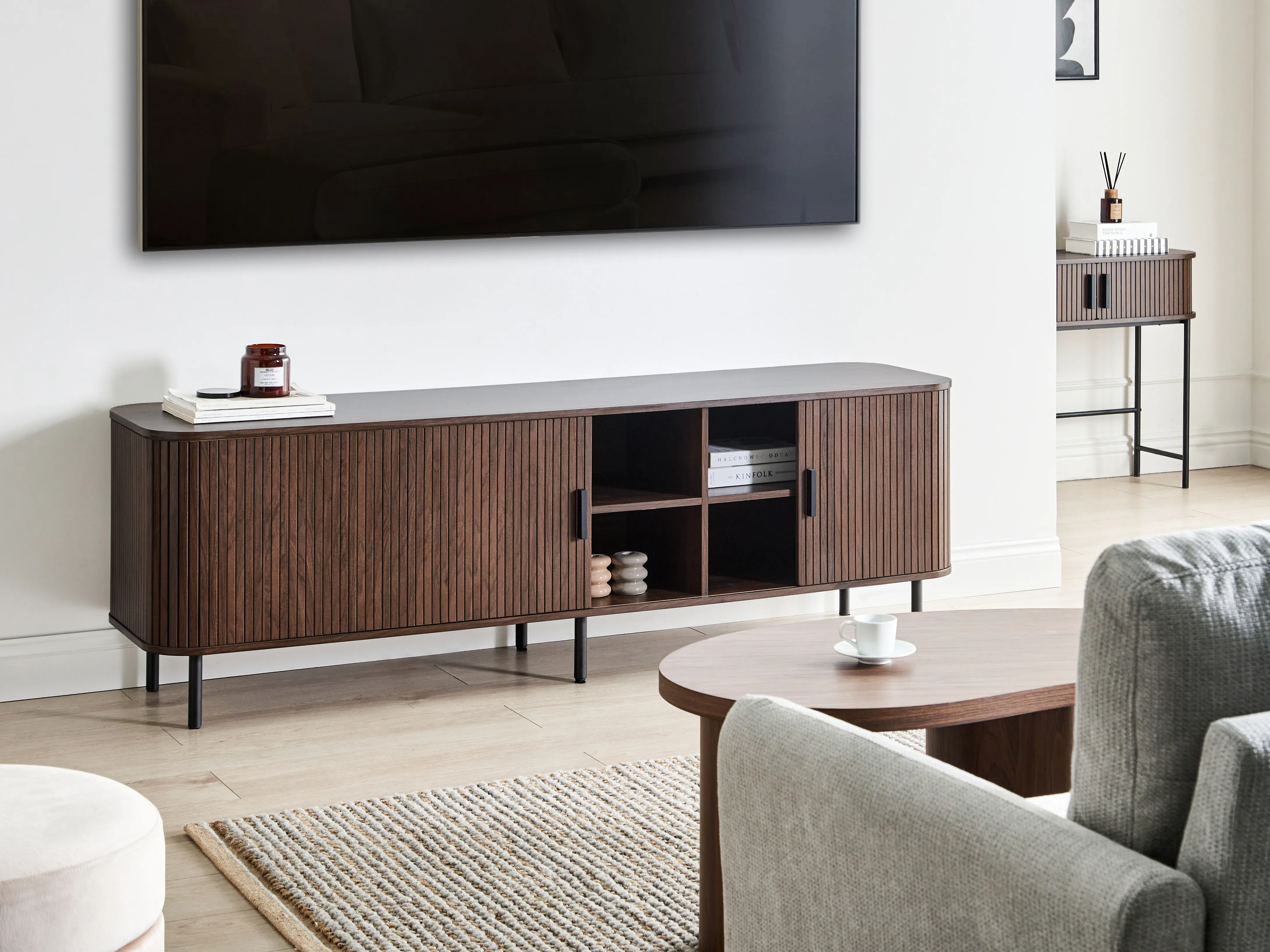 TV-meubel BRADLEY Donkerbruin
