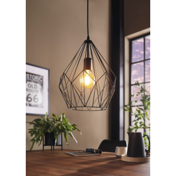 Eglo hanglamp Carlton zwart Ø31 cm