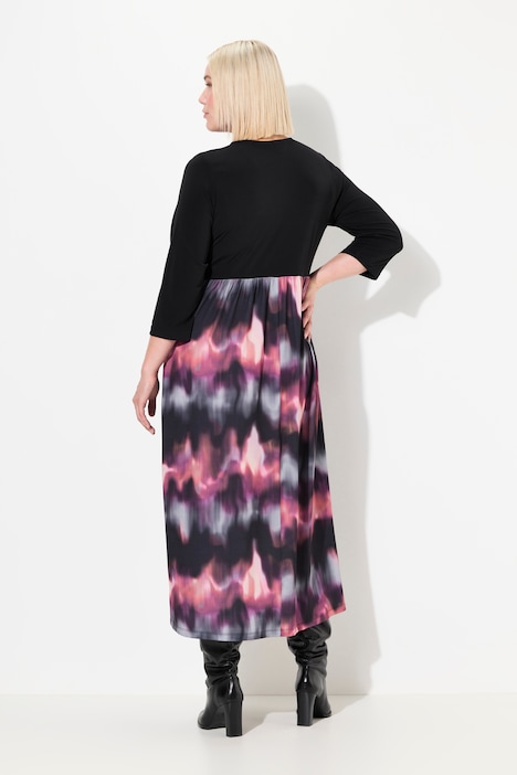 Jerseykleid, A-Linie, Alloverprint