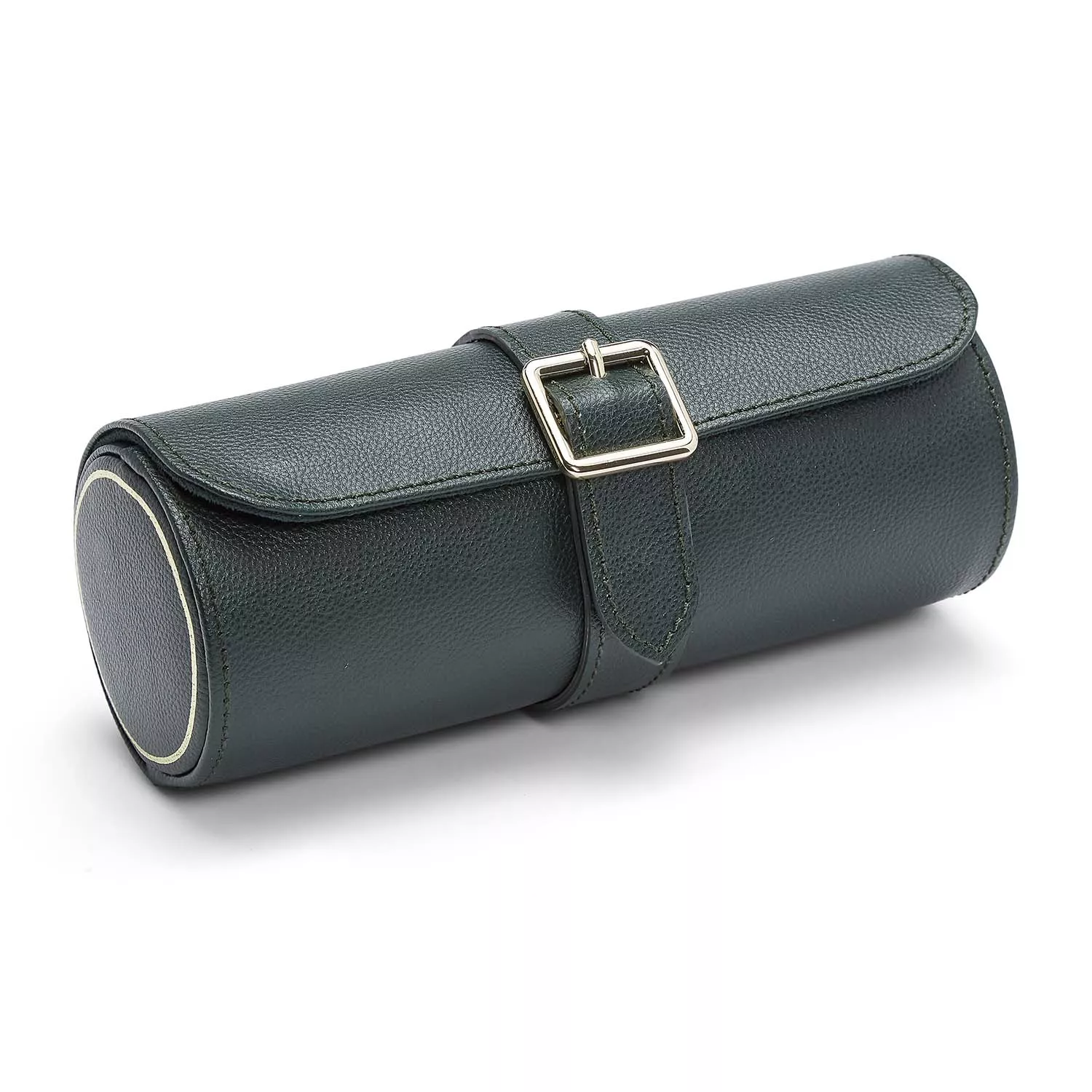 Wolf British Racing Green Watch Roll 3 ure Grøn Imiteret Læder 792941