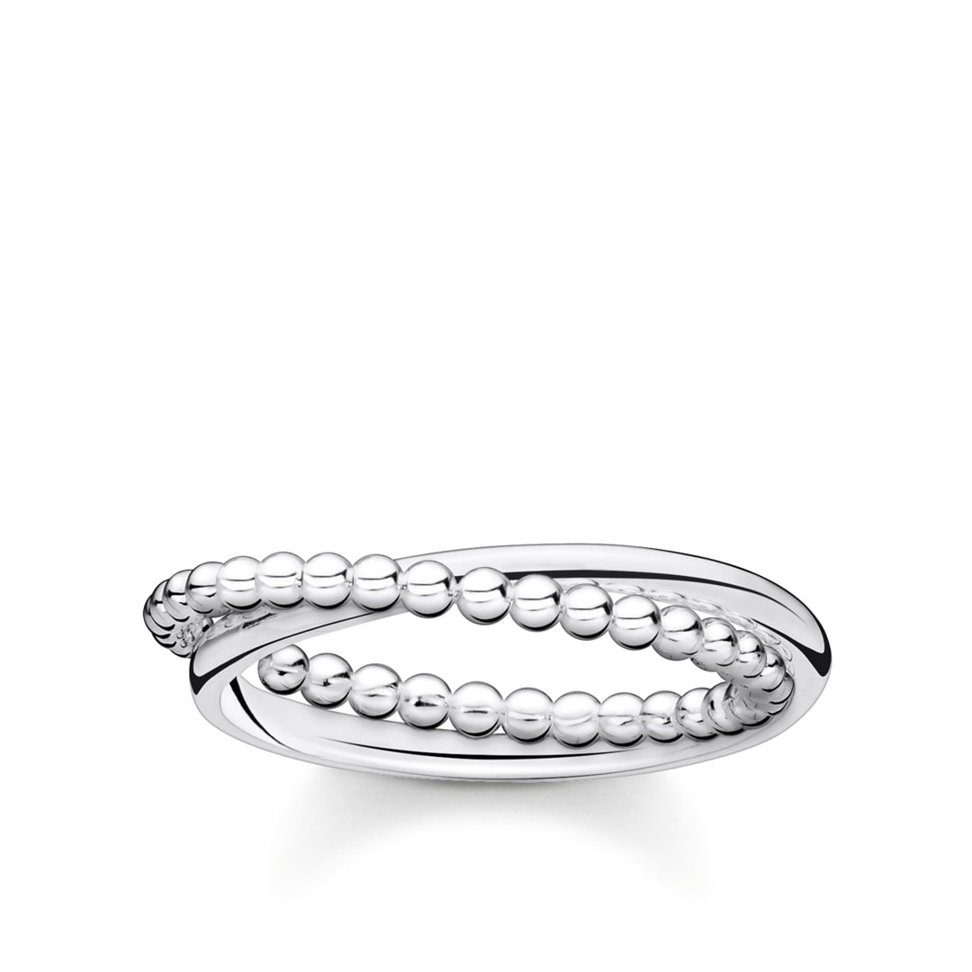 Thomas Sabo Charm Club Ring doppel Kugeln silber