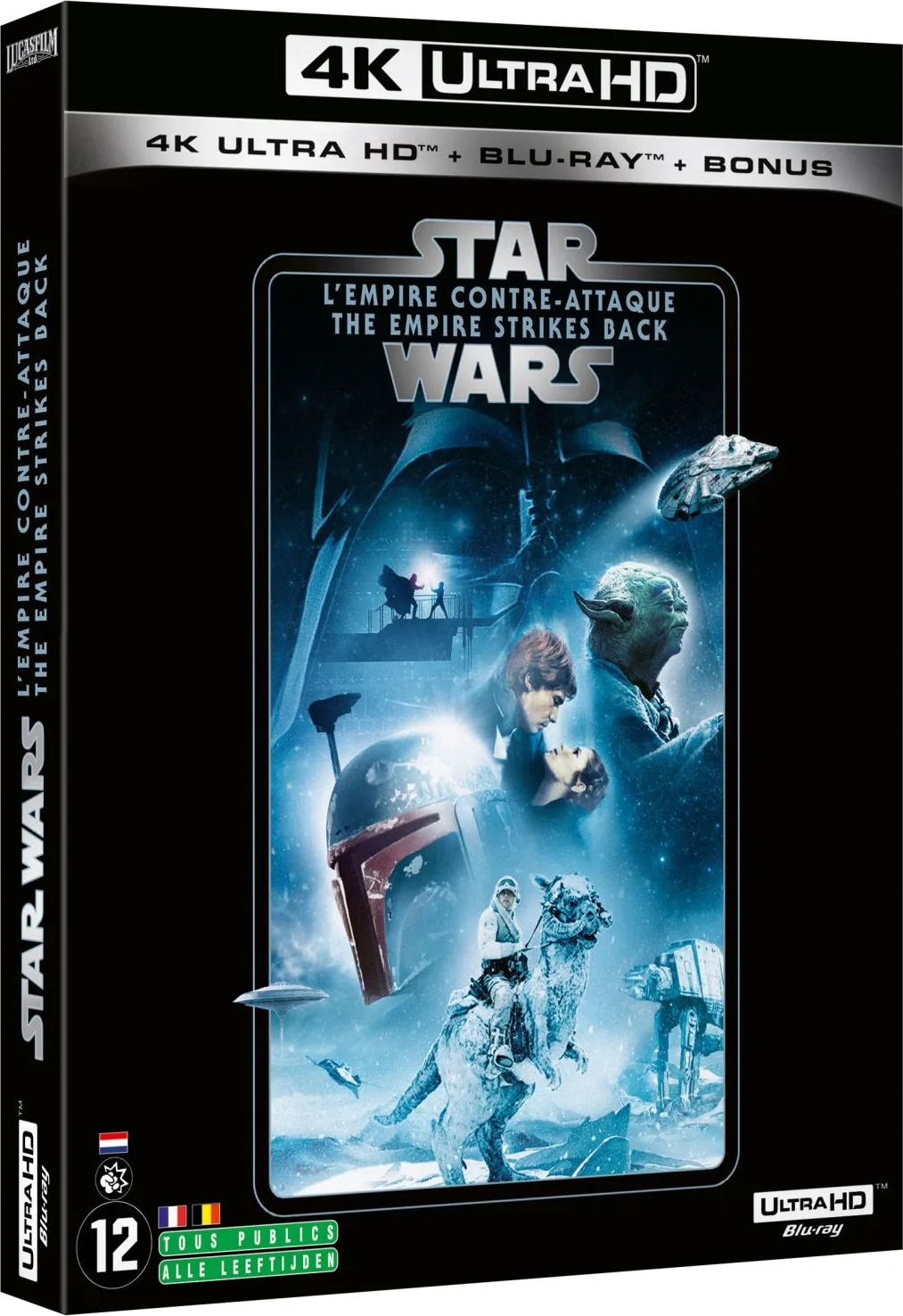 Star Wars, épisode V : L'Empire Contre-Attaque (1 Blu-ray UHD 4K   1 Blu-ray   bonus) Disques Blu-ray films