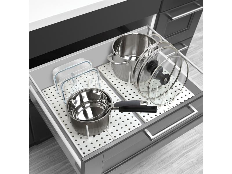 Umbra Abtropfgestell Peggy 2er Set, Weiss Schubladenorganizer oder Abtropfgitter