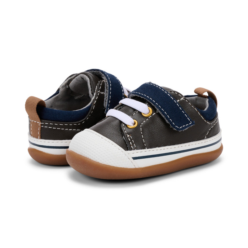 See Kai Run See Kai Run First Walker Stevie Brown Leather Blue