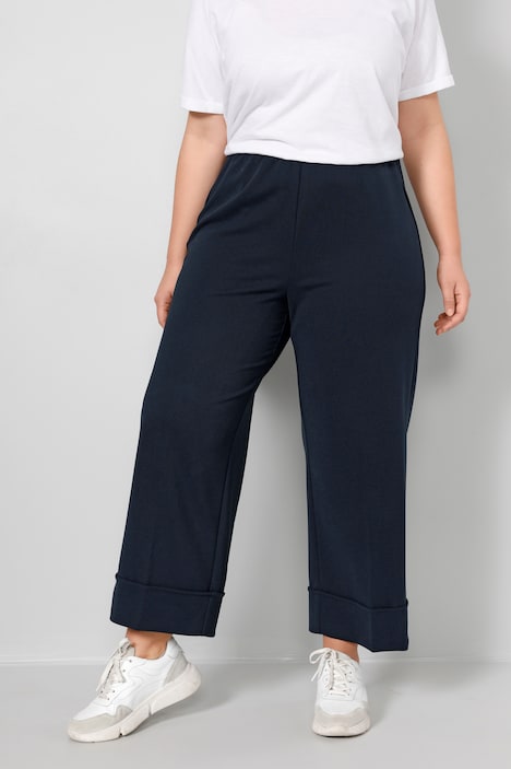 Culotte, Elastikbund, breiter Saumumschlag