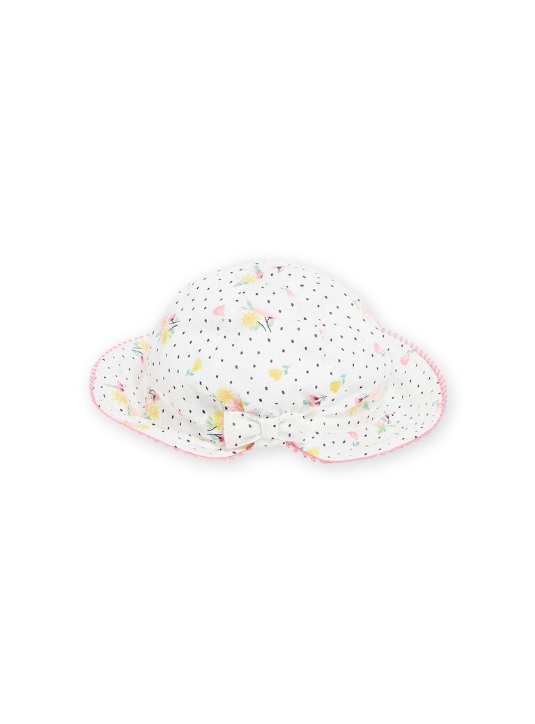 Chapeau écru bébé fille