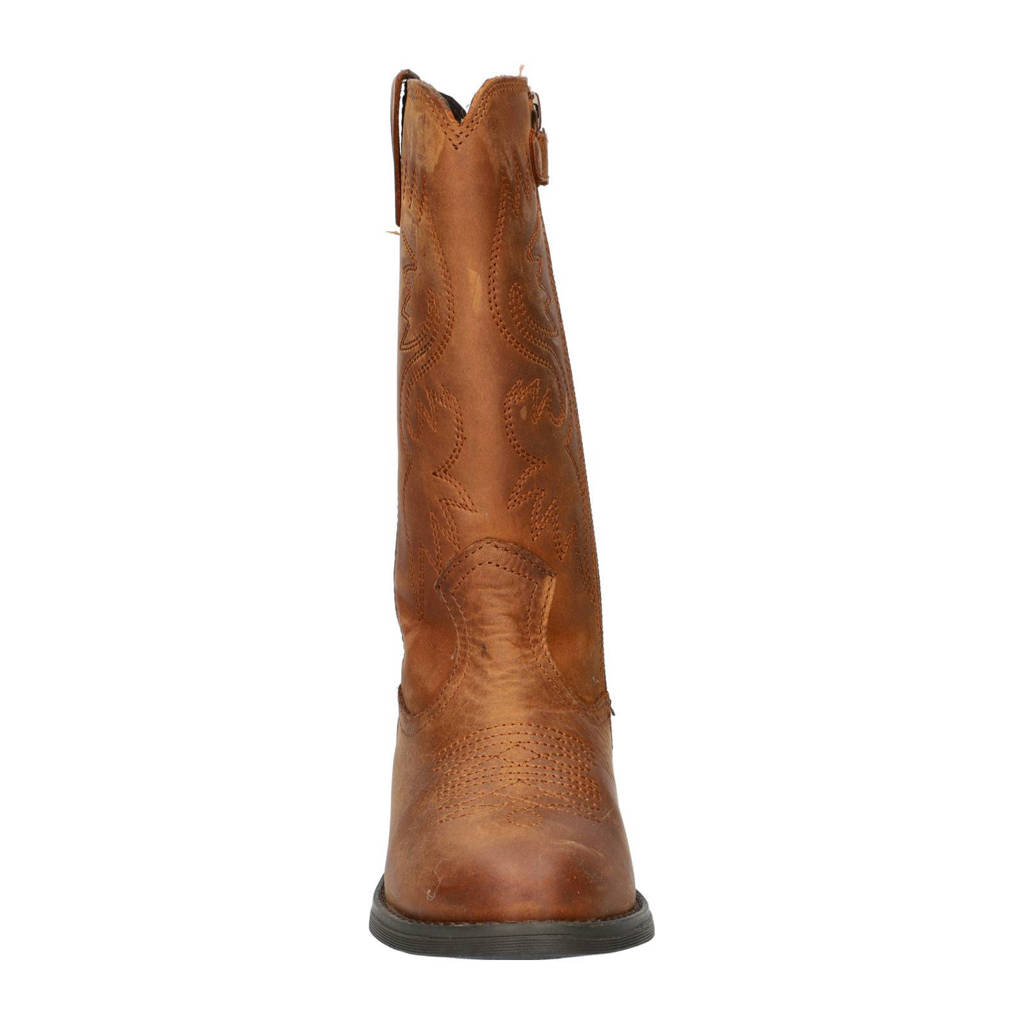 Nelson Kids leren cowboylaarzen cognac