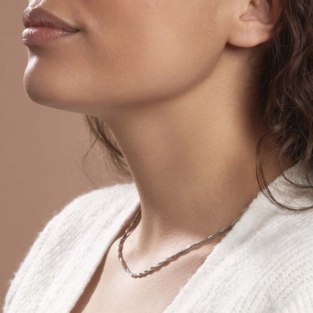 Collier Ciel Argent Blanc