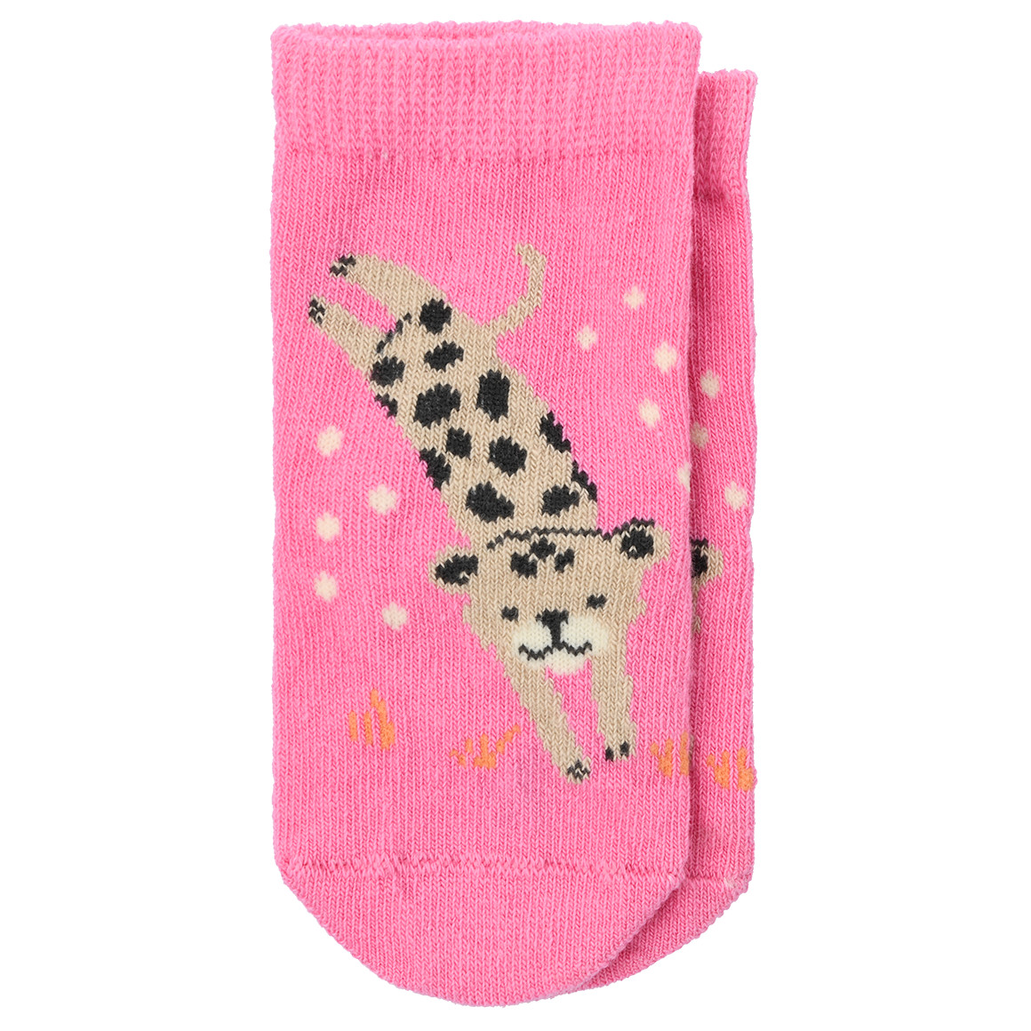 Topomini 2 Paar Newborn Socken mit Tier-Motiven beige / pink