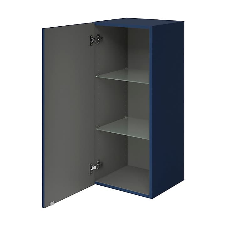 Armoire de salle de bains GoodHome Imandra bleu nuit mat L. 40 x H. 90 x P. 36 cm