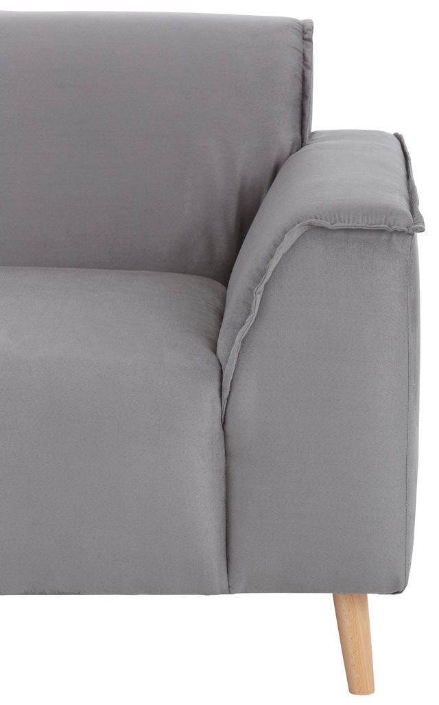 Home affaire Ecksofa »Julia zeitlose und elegante Couch, hoher Sitzkomfort, L-Form« Federkern-Polsterung, Holzfüsse, Keder