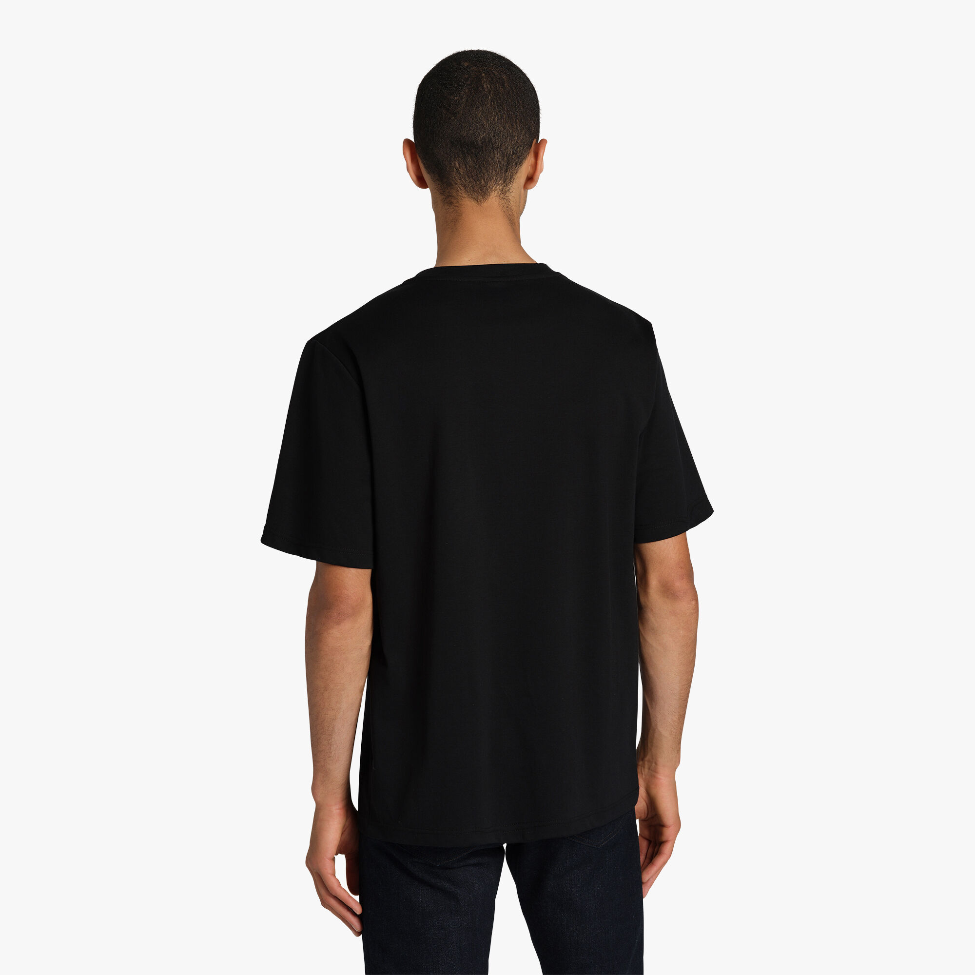 T-Shirt Avec Detail En Cuir