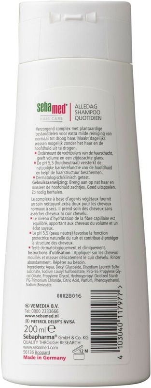 Sebamed Alledag Shampoo - Plantaardige Bestanddelen - 200 ml