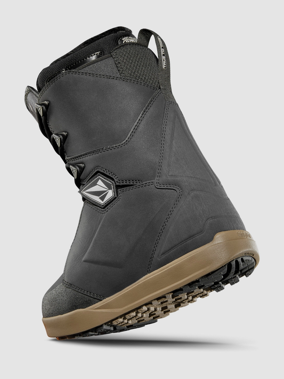 ThirtyTwo X Volcom Lashed 2025 Snowboard Boots black/grey/gum