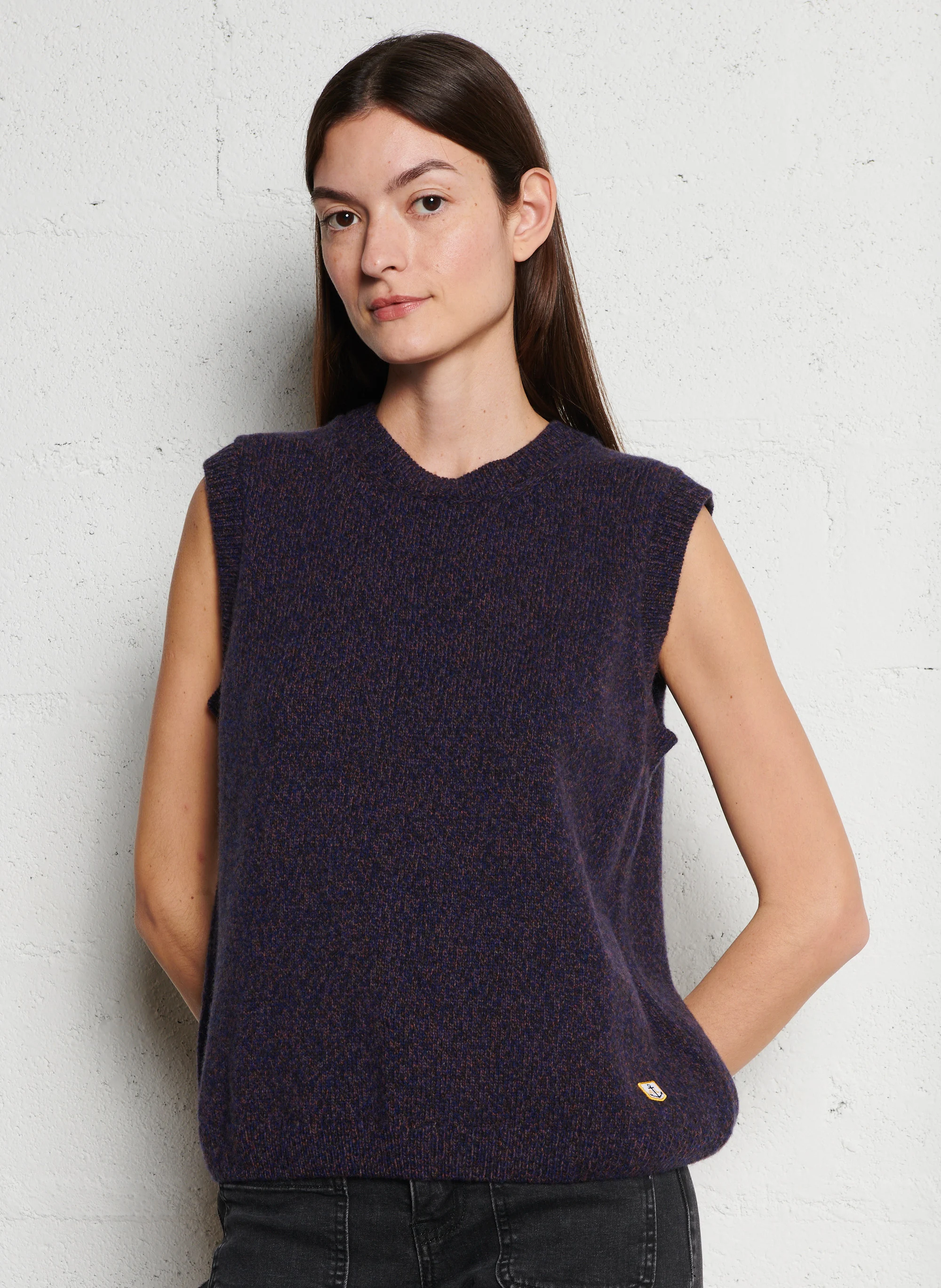 HERITAGE - Pull sans manches en laine | Beige
