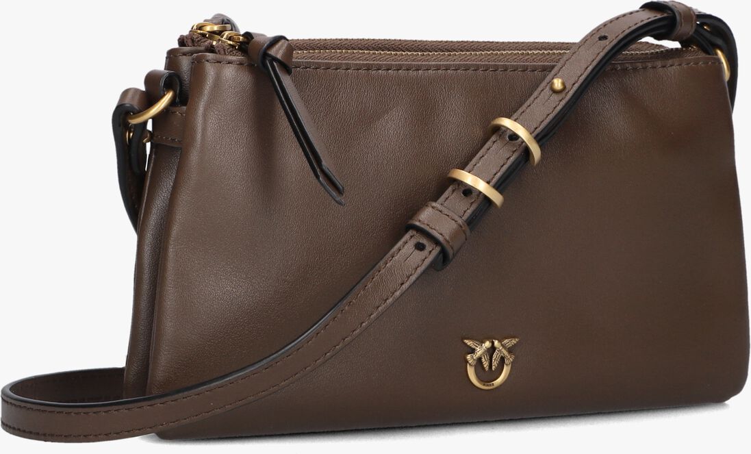 bruine pinko schoudertas double mini